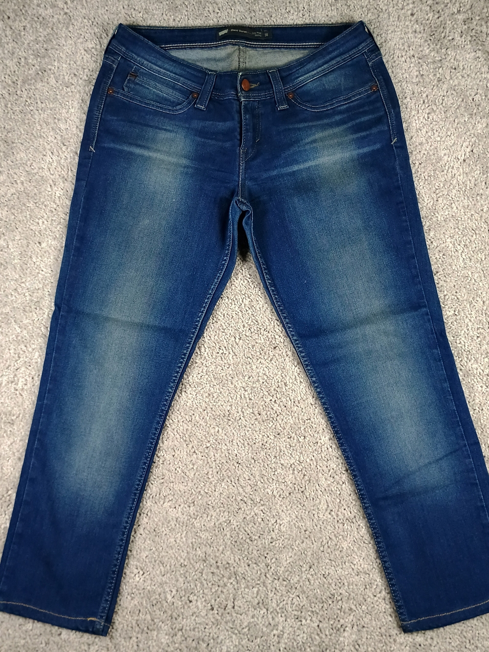 LEVIS Demi Curve Low Rise Skinny Jeans Womens 30 Medium Blue Stretch IRREGULAR